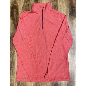 Lululemon Surge Warm 1/2 Zip Pullover Heathered Red Pullover Running Shirt Men L